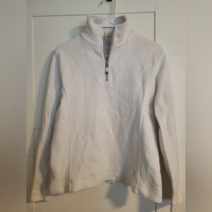 White quarter zip